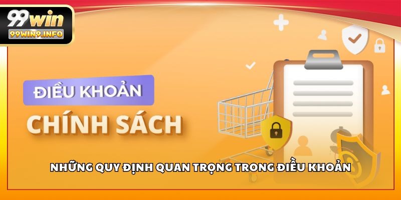 Những quy định quan trọng trong điều khoản
